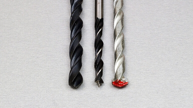 tre tipi di punte trapano